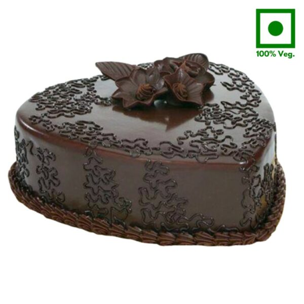 Chocolate Truffle Heart Shape Cake