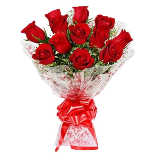 12 Red Roses Simple Bunch