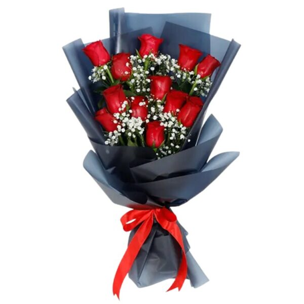 12 Red Roses Royal Bouquet