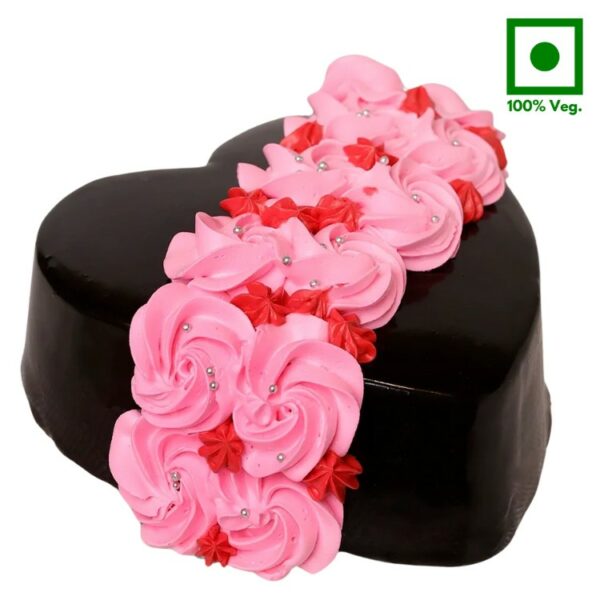 A Rose Heart Belt Design Premium Cake (Flavor Selection Available)