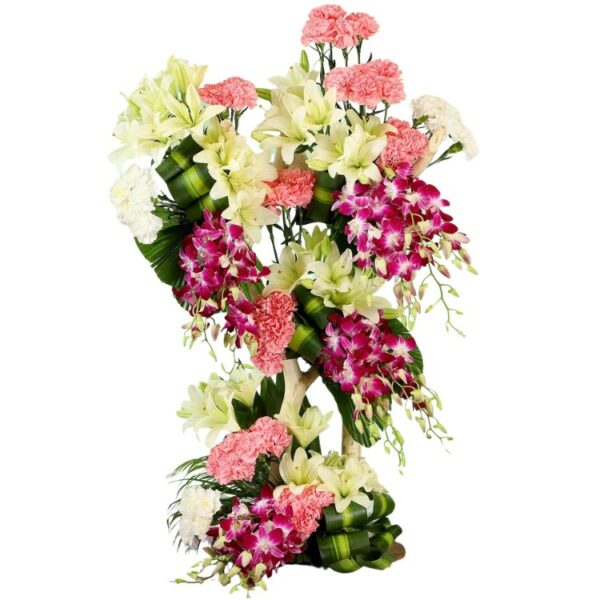 A Big Premium Elegant Arrangement of Exotic Flowers (3 Feet Height)