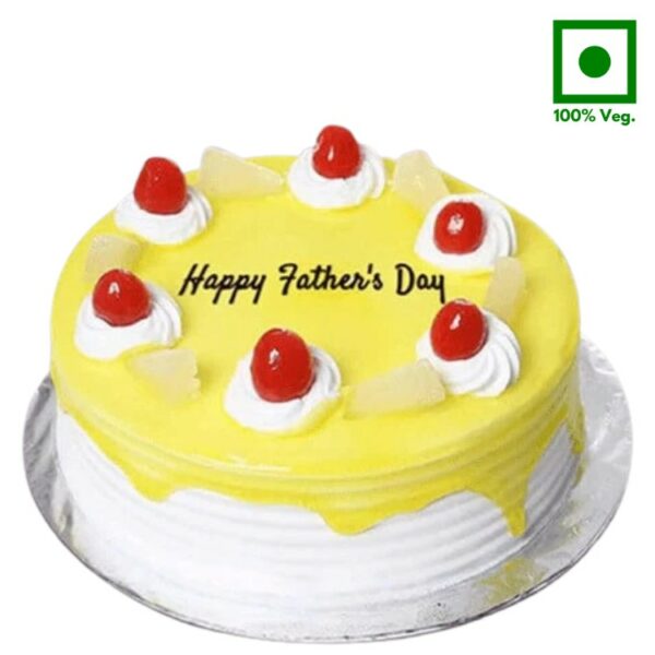 A Fathers Day Special Premium Fresh Pineapple Cherry Cake